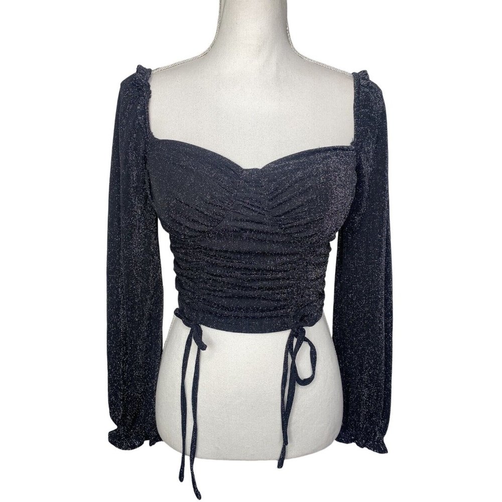 Fiestar Sonia Crop Top - Black – WickedFash Glittery Size Medium